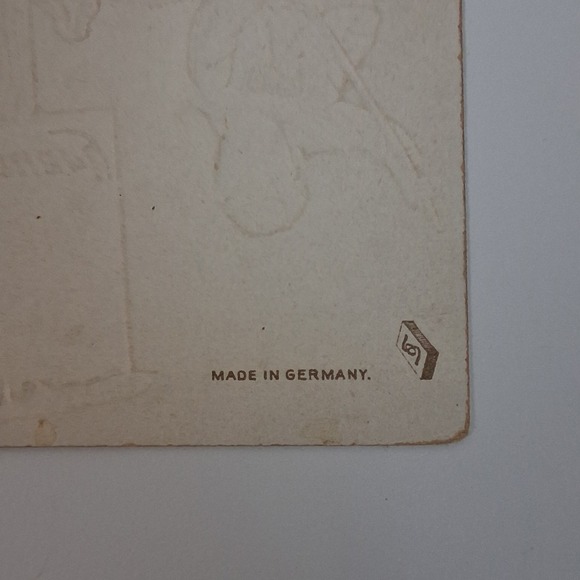 Antique 1 January New Year Postcard Germany Kids Sled Gold Embossed Gilt - Picture 5 of 8